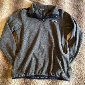 Columbia Button Sweatshirt Crew Neck Fleece Thermal